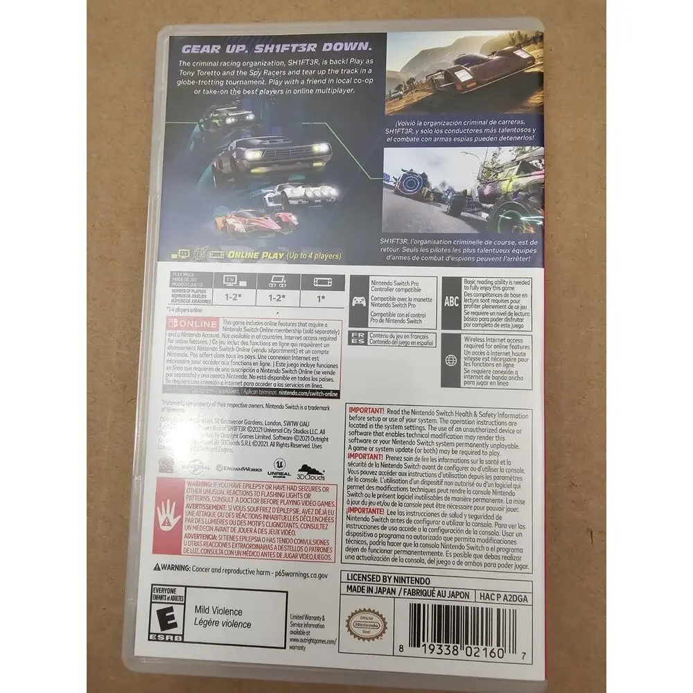 Fast and Furious Spy Racers Rise Of Shift3r - Nintendo Switch